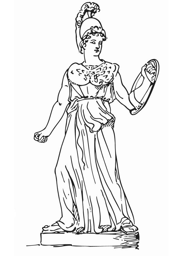 Fargeleggingsbilde athena