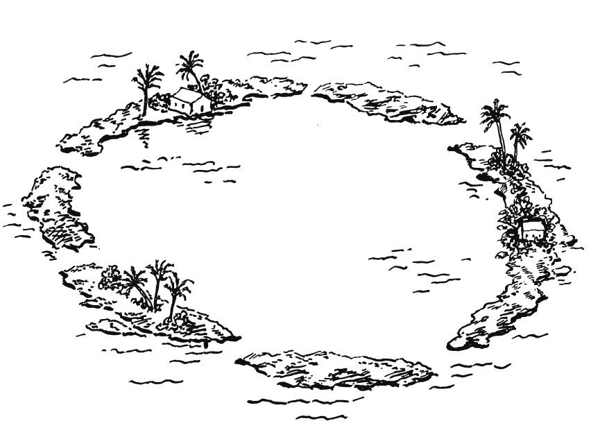 Fargeleggingsbilde atoll - A¸ygruppe
