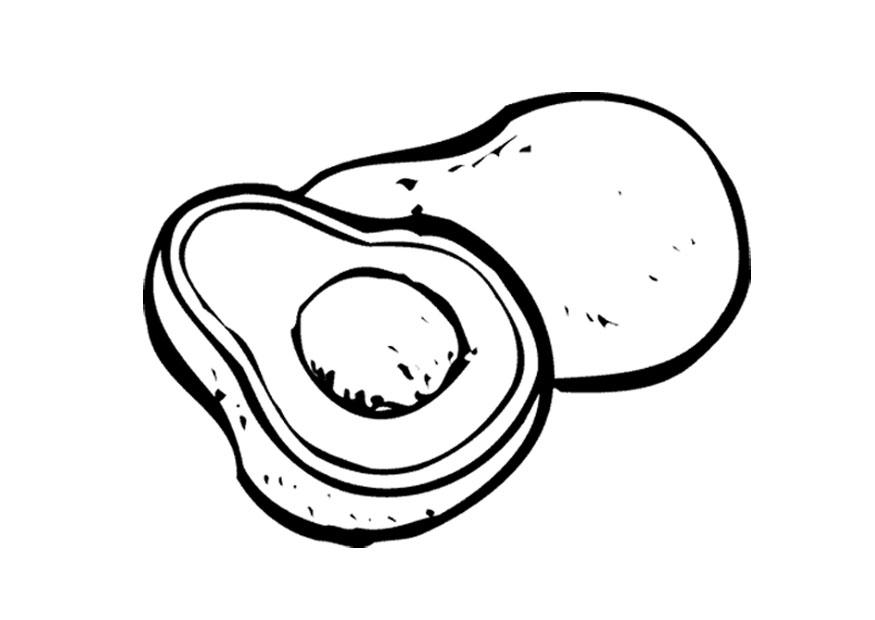 Fargeleggingsbilde avokado