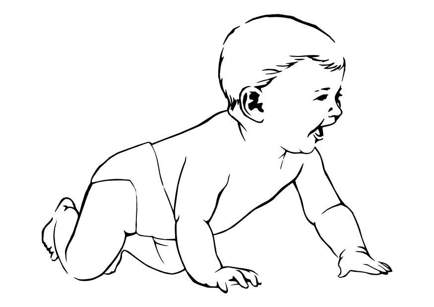 Fargeleggingsbilde baby