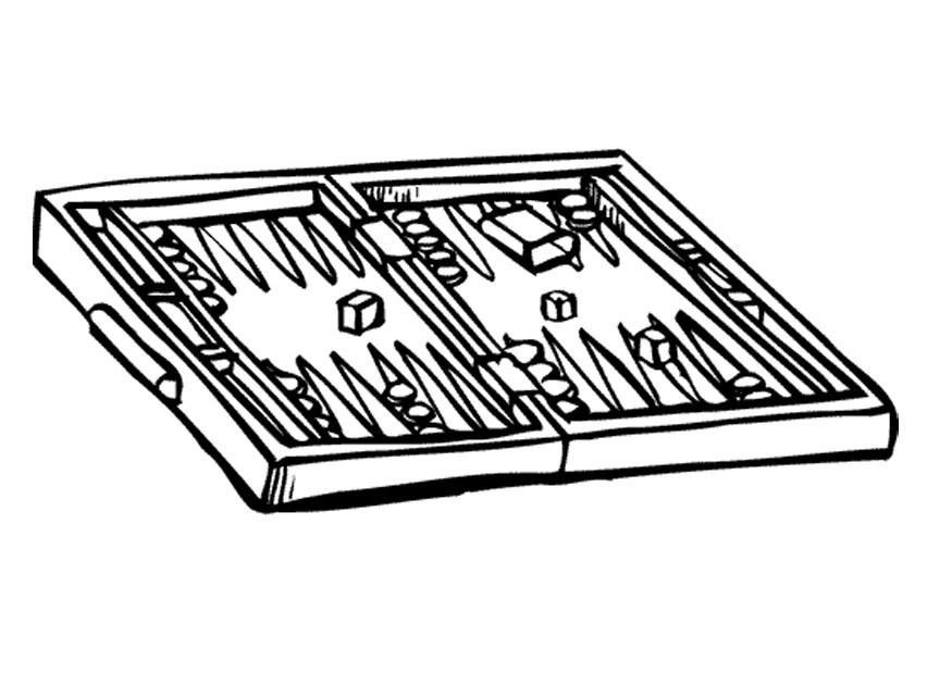 Fargeleggingsbilde backgammon