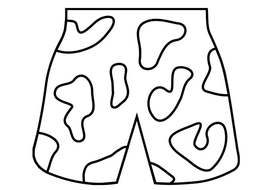 Fargeleggingsbilde badebukse