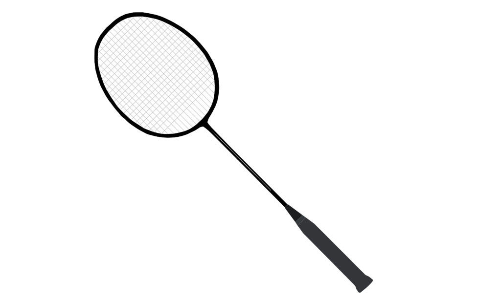 badminton racket Fargeleggingsbilde badminton racket