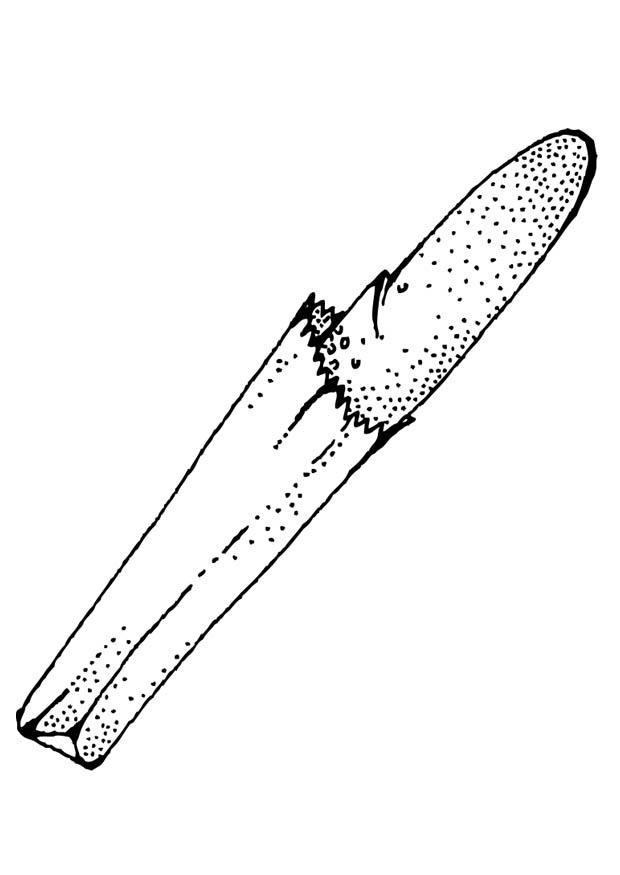 Fargeleggingsbilde baguette