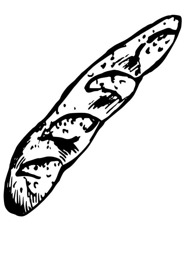 Fargeleggingsbilde baguette