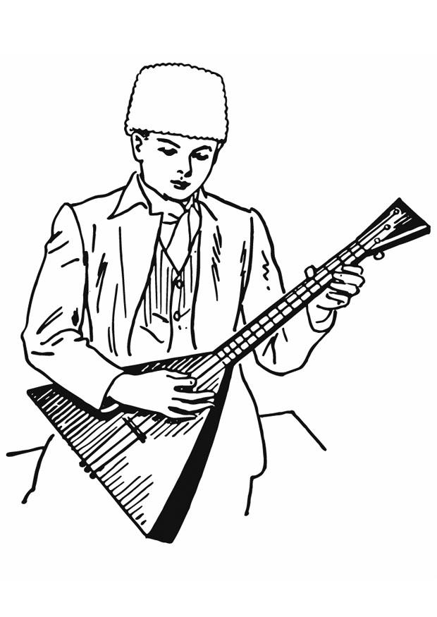 Fargeleggingsbilde balalaika