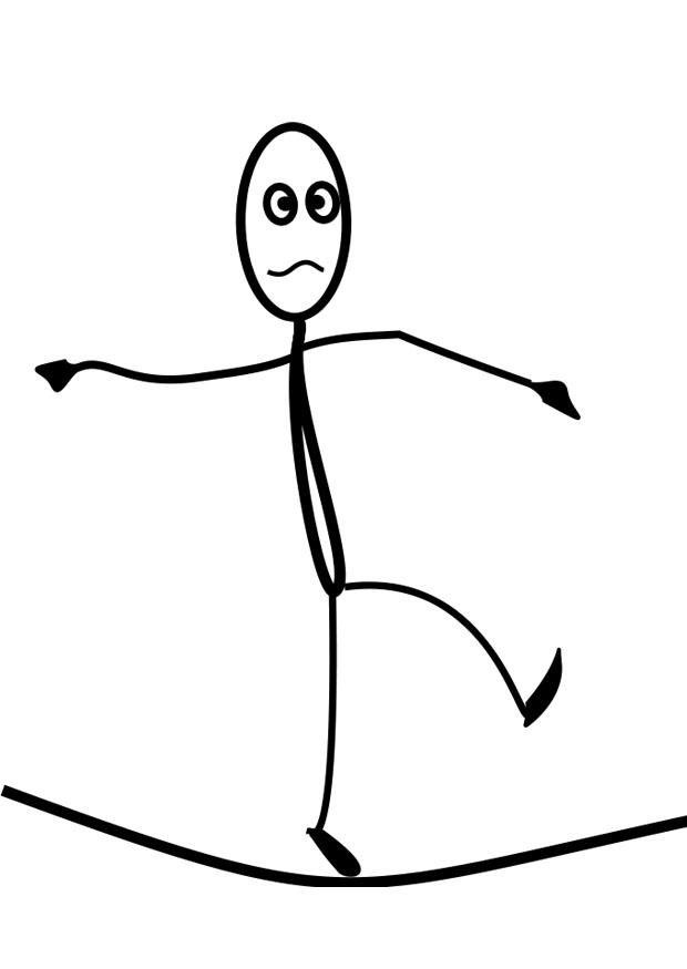 balansekunstner Fargeleggingsbilde balansekunstner