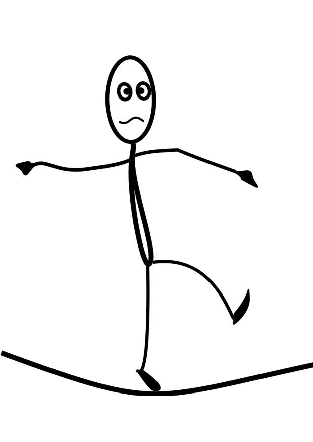 balansekunstner Fargeleggingsbilde balansekunstner