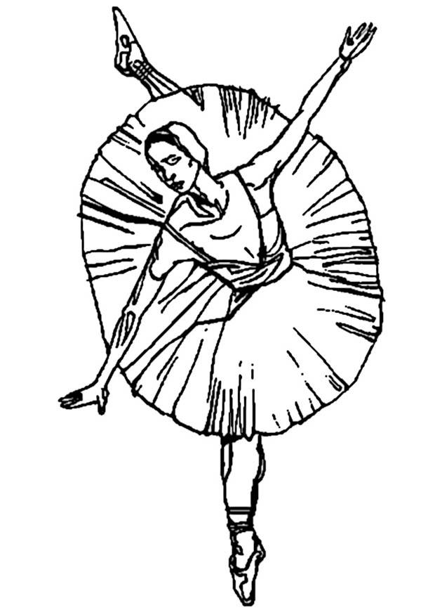 ballerina Fargeleggingsbilde ballerina