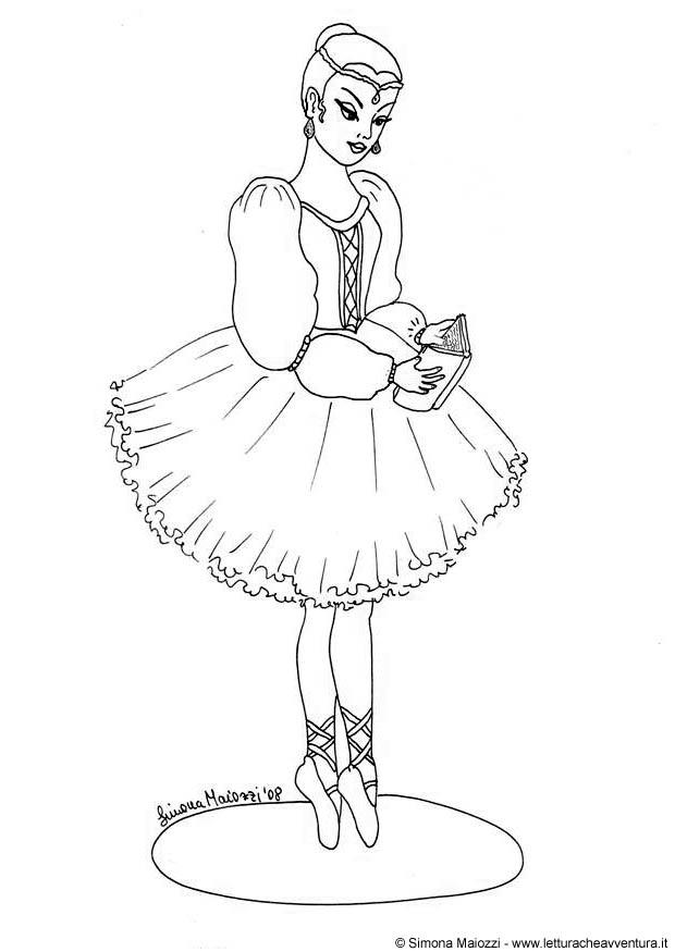 ballerina Fargeleggingsbilde ballerina