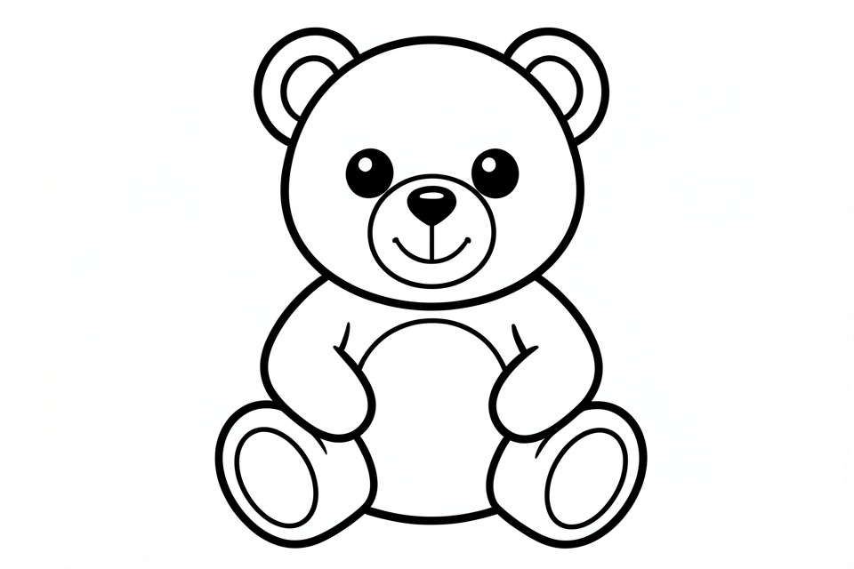 bamse Fargeleggingsbilde bamse