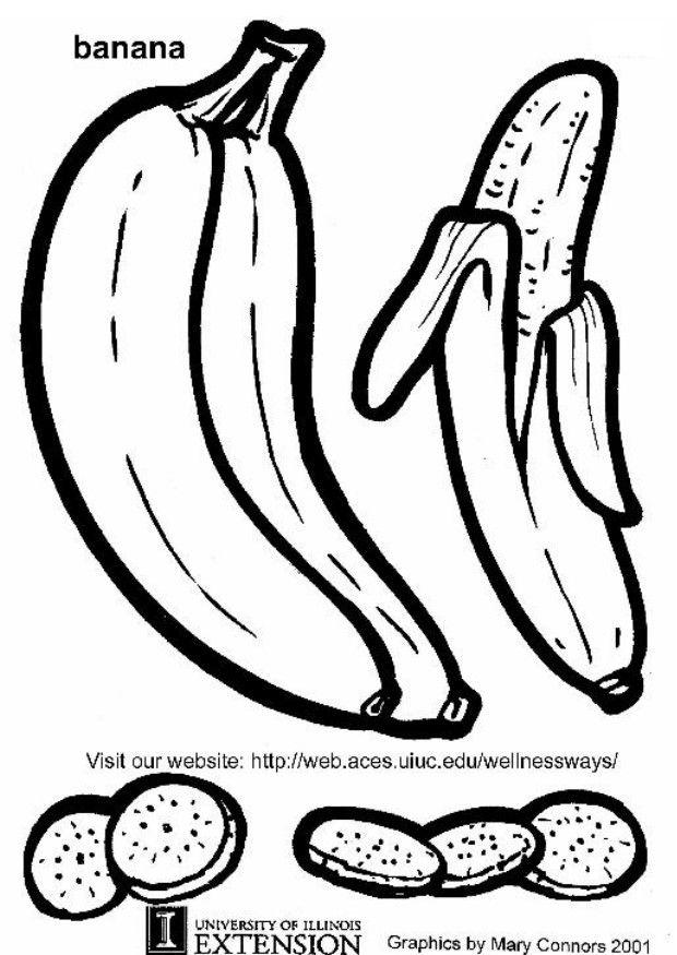 banan Fargeleggingsbilde banan