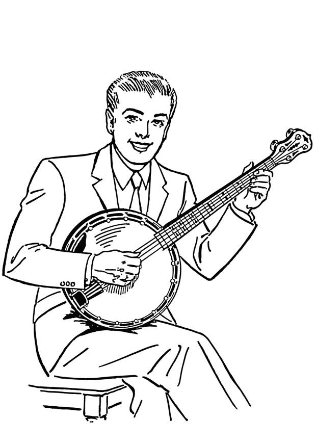 banjo Fargeleggingsbilde banjo