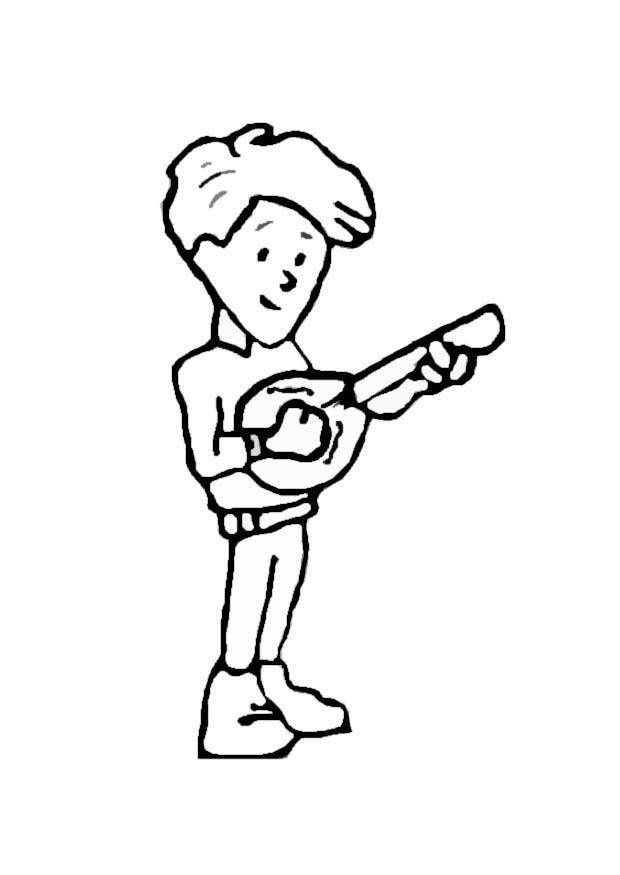 banjospiller Fargeleggingsbilde banjospiller