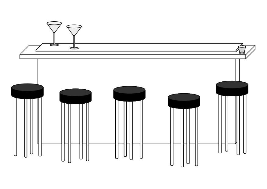 Fargeleggingsbilde bar