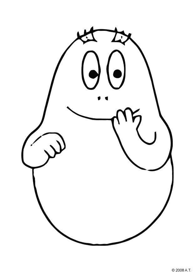 barbapappa - gutt Fargeleggingsbilde barbapappa - gutt