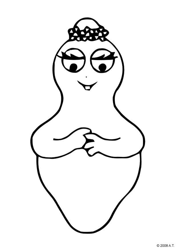 barbapappa - jente Fargeleggingsbilde barbapappa - jente