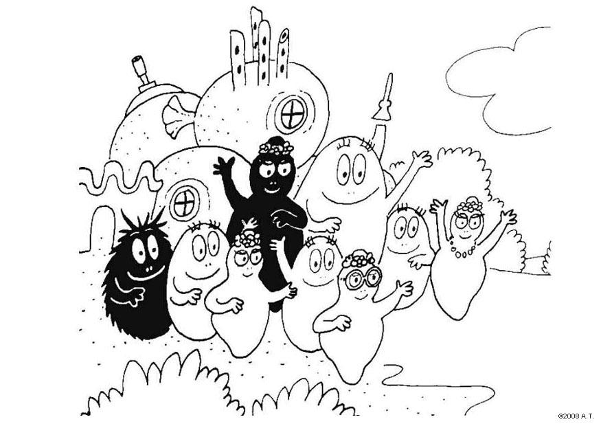barbapappas familie Fargeleggingsbilde barbapappas familie