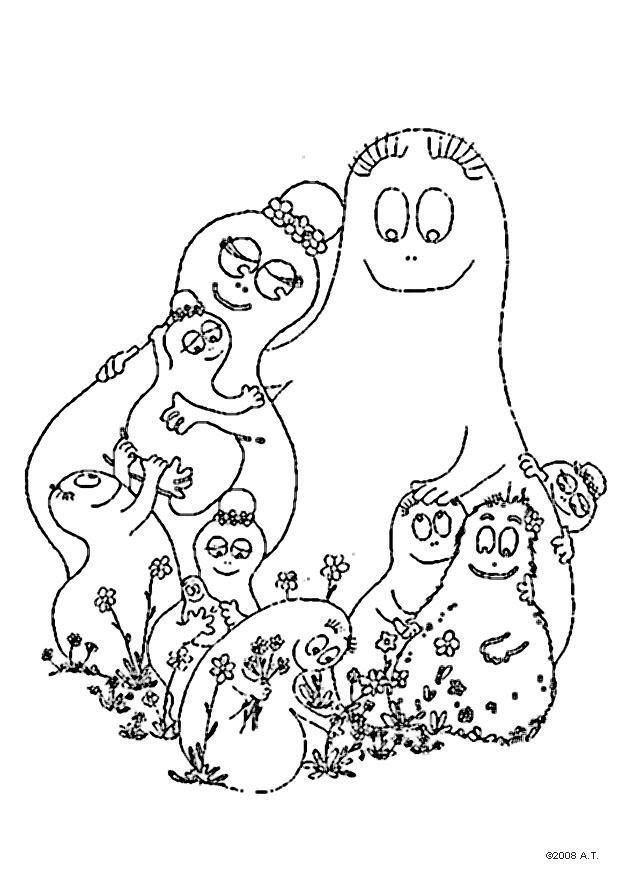 barbapappas familie Fargeleggingsbilde barbapappas familie