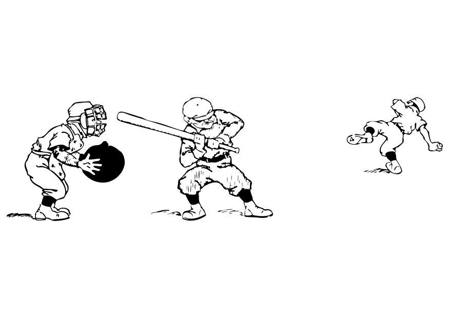 Fargeleggingsbilde baseball