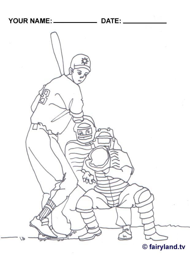 Fargeleggingsbilde baseball