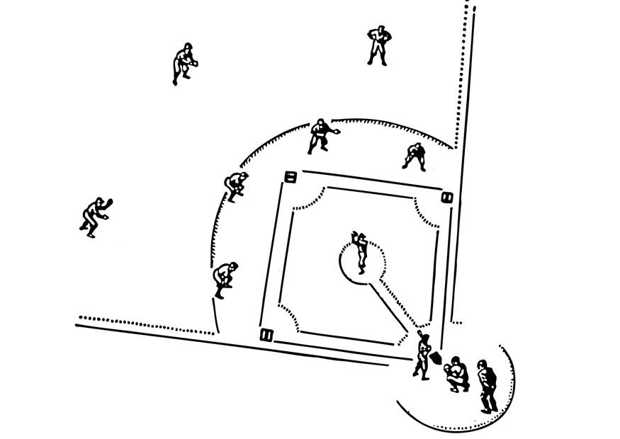 baseball Fargeleggingsbilde baseball