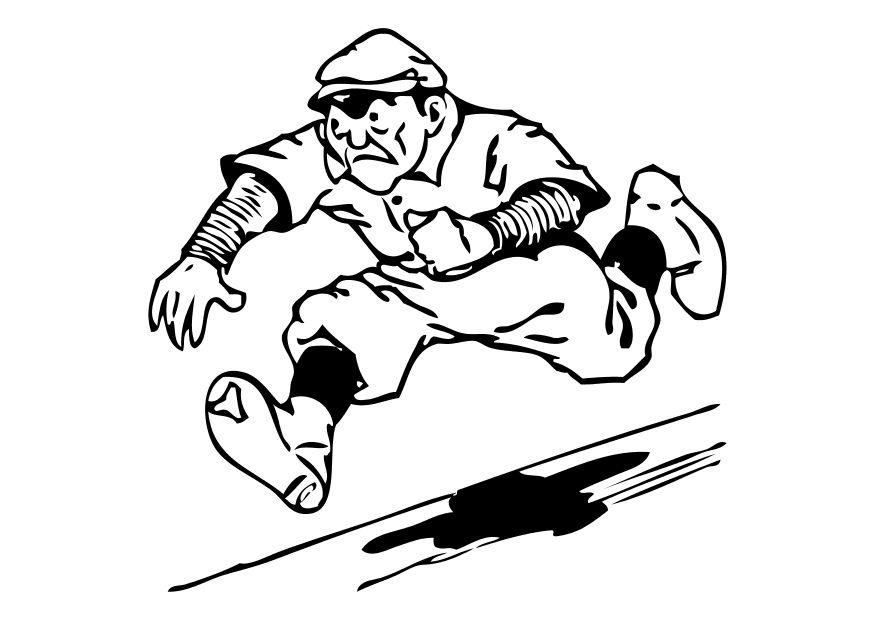 Fargeleggingsbilde baseball homerun