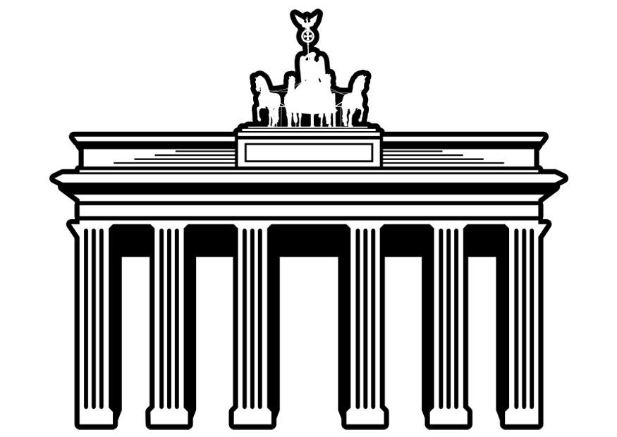 Fargeleggingsbilde berlin - brandenburger tor