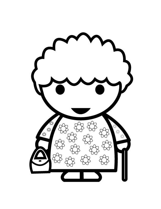 bestemor Fargeleggingsbilde bestemor