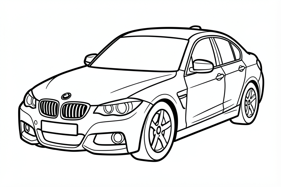 bil - bmw Fargeleggingsbilde bil - bmw