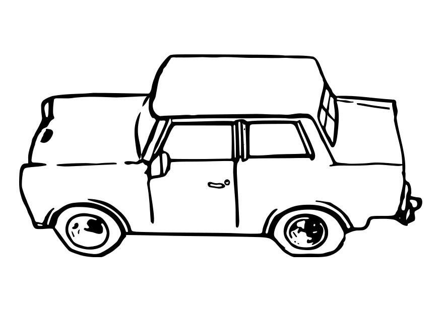Fargeleggingsbilde bil - trabant