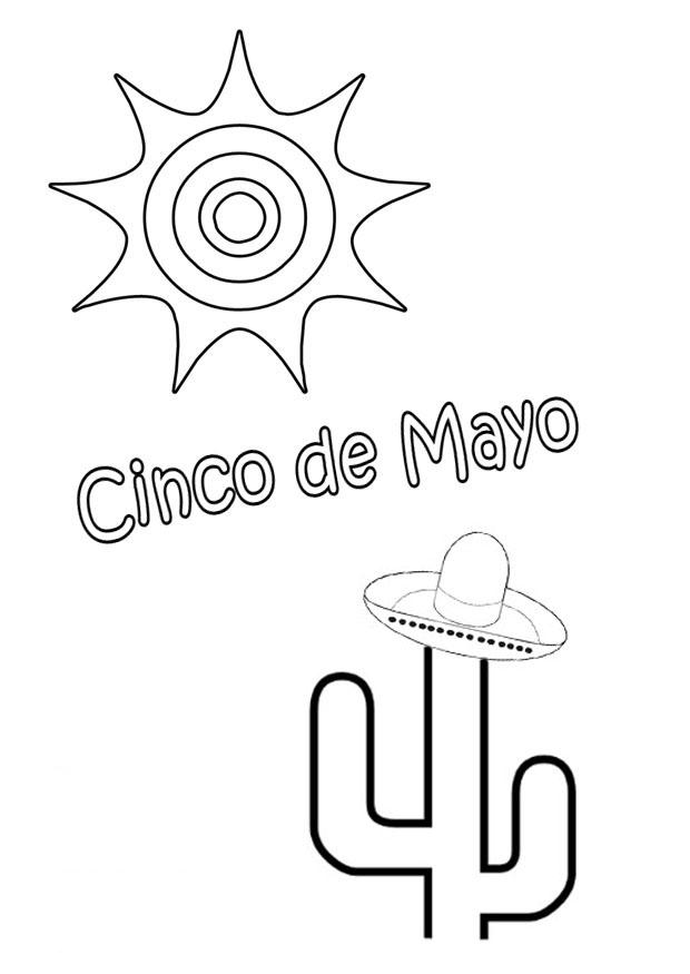 Bilde å fargelegge cinco de mayo