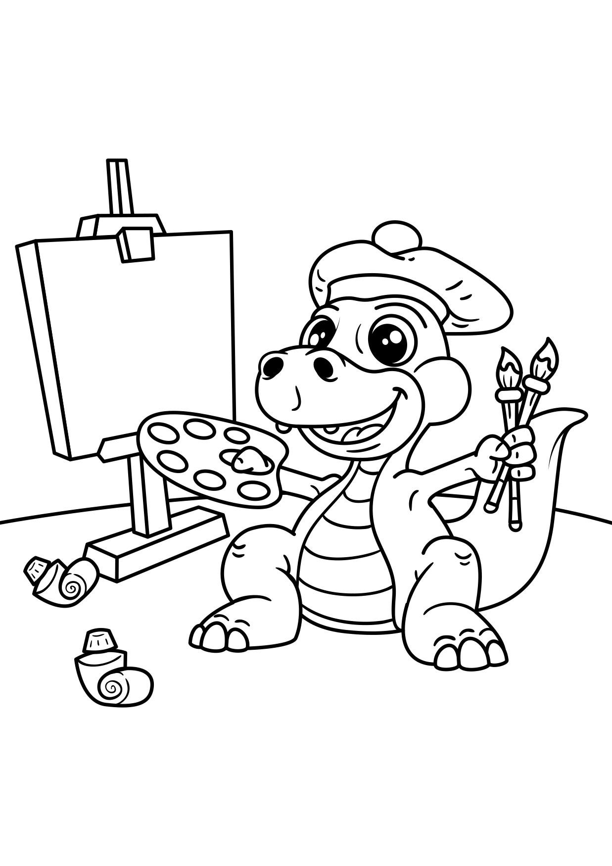 Bilde å fargelegge dinosaur-kunstner