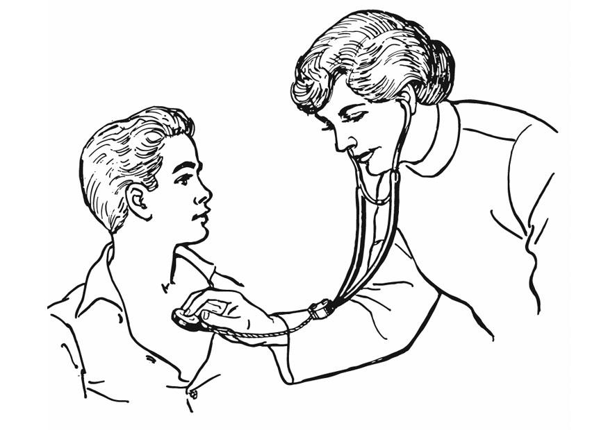 Bilde å fargelegge doktor - undersA¸kelse