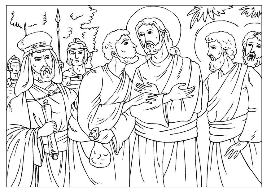 Bilde å fargelegge forrA¦deren judas