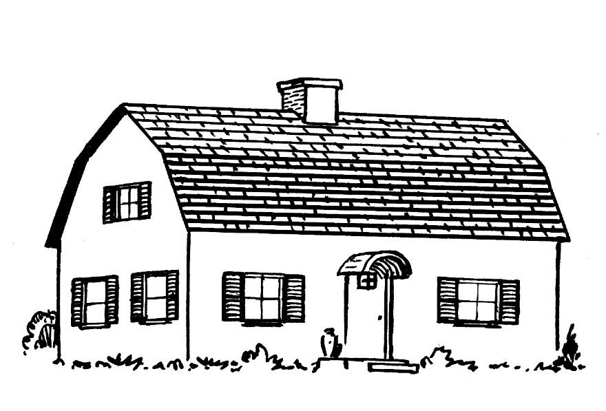 Bilde å fargelegge hus