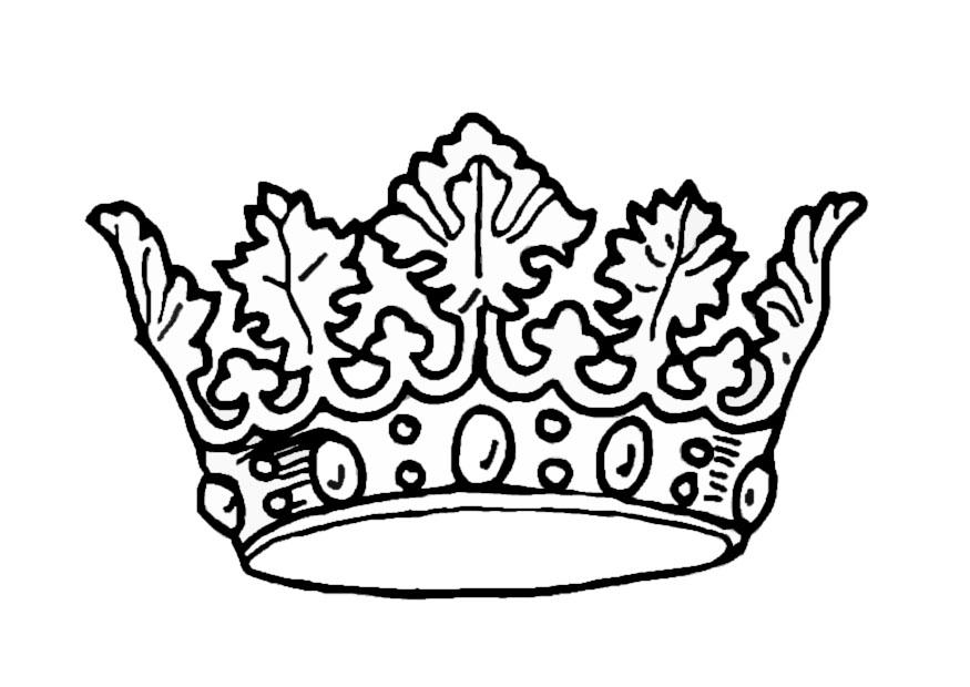 Bilde å fargelegge kongekrone