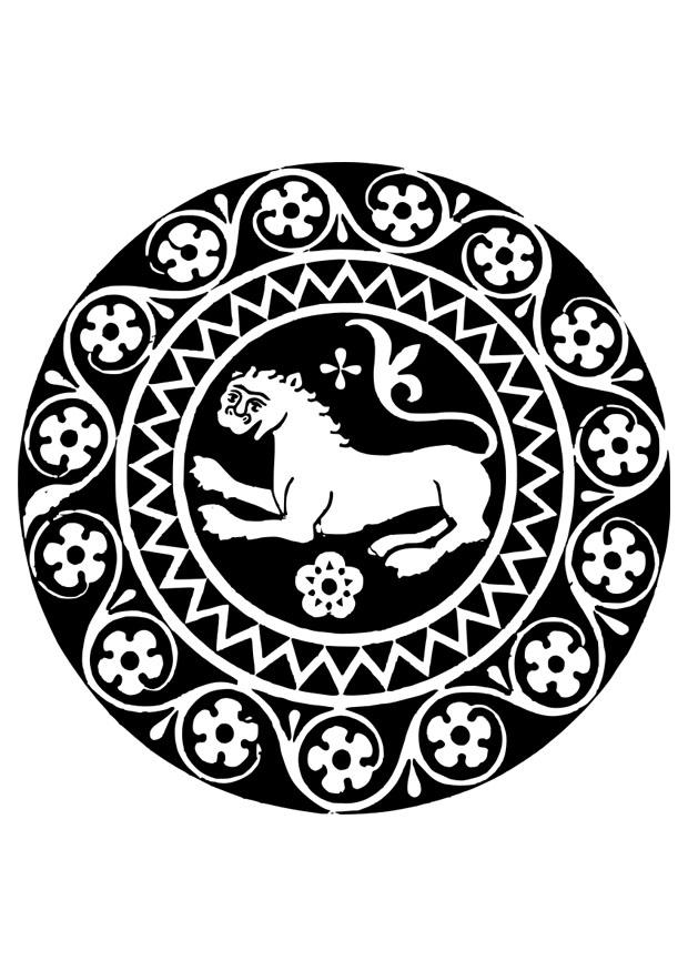 Bilde å fargelegge lA¸ve mandala