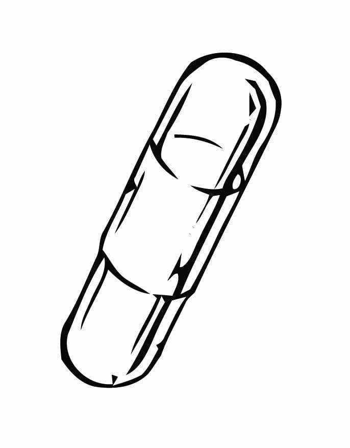 Bilde å fargelegge pille