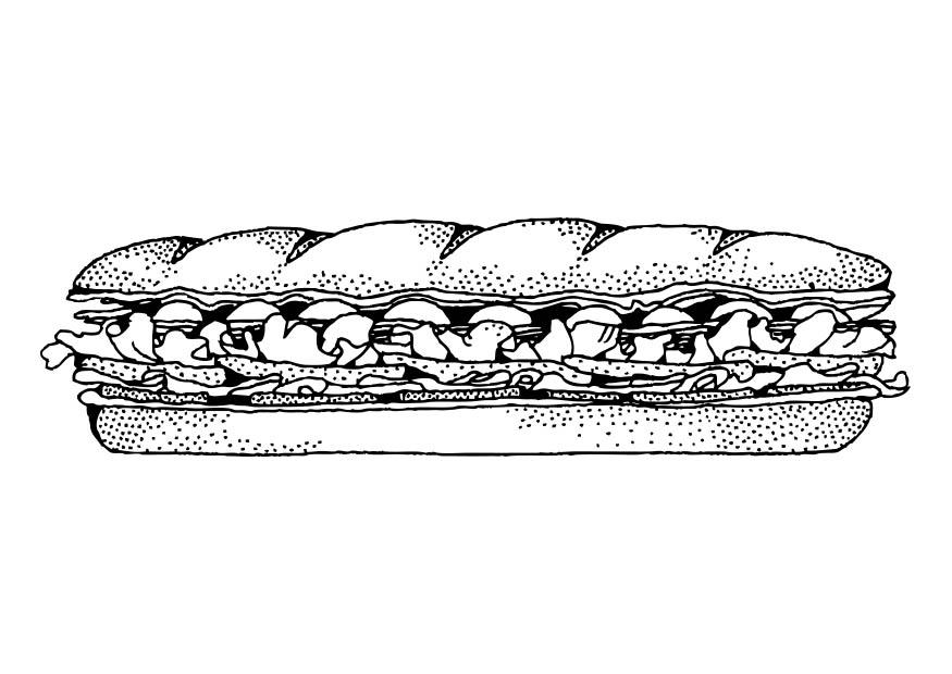 Bilde å fargelegge sandwich