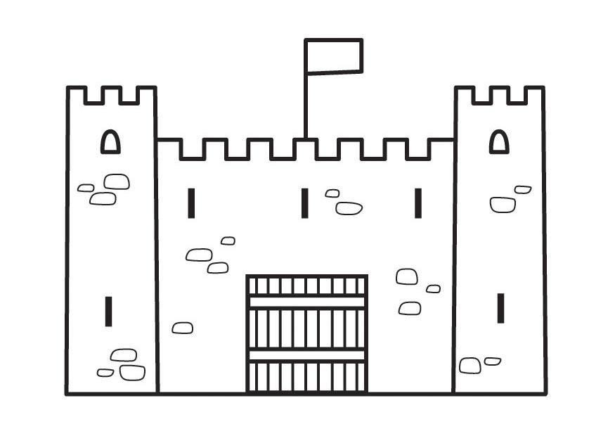 Bilde å fargelegge slott