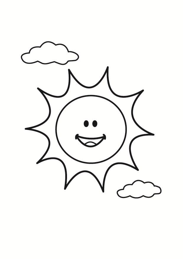 Bilde å fargelegge sol