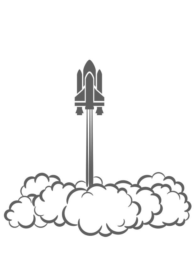 Bilde å fargelegge space shuttle