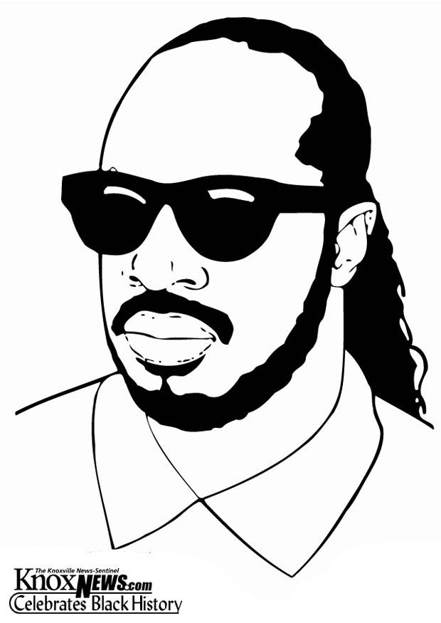 Bilde å fargelegge stevie wonder