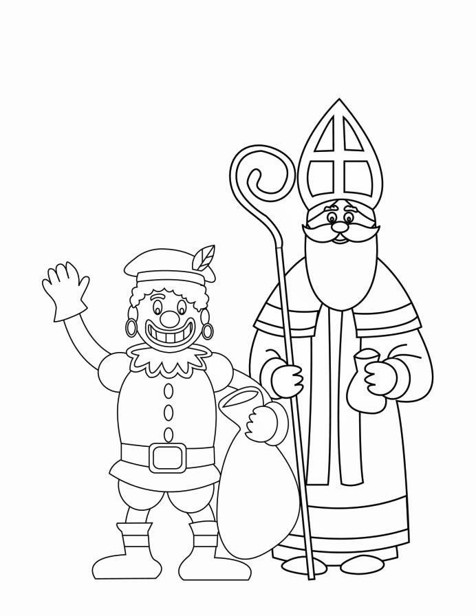 Bilde å fargelegge svarteper og st. nikolaus