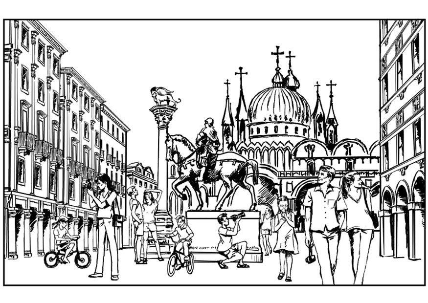 Bilde å fargelegge venezia - italia