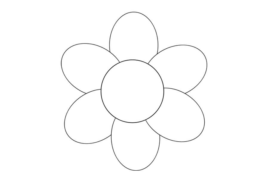 Fargeleggingsbilde blomst