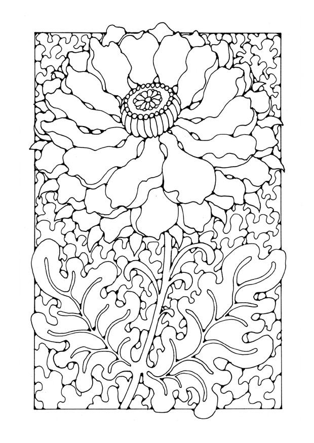 Fargeleggingsbilde blomst