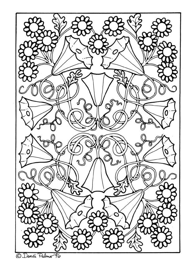 blomster Fargeleggingsbilde blomster