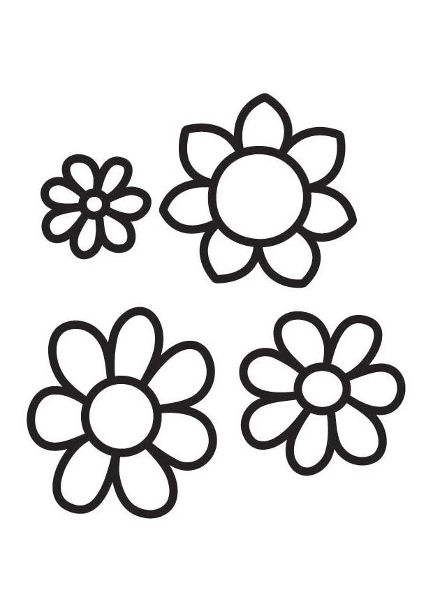 Fargeleggingsbilde blomster